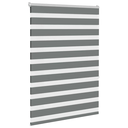 Rullgardin zebra mörkgrå 95x150 cm tyg bredd 90,9 cm polyester