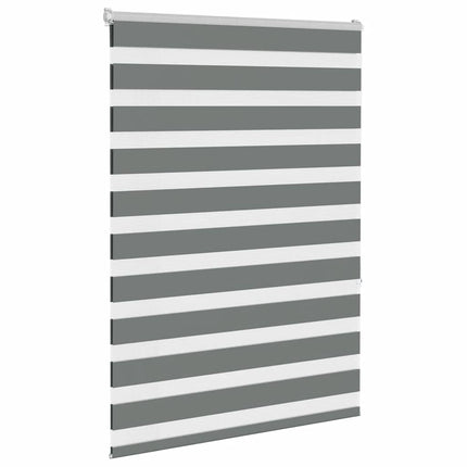 Rullgardin zebra mörkgrå 105x150 cm tyg bredd 100,9cm polyester
