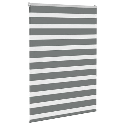 Rullgardin zebra mörkgrå 110x150 cm tyg bredd 105,9cm polyester