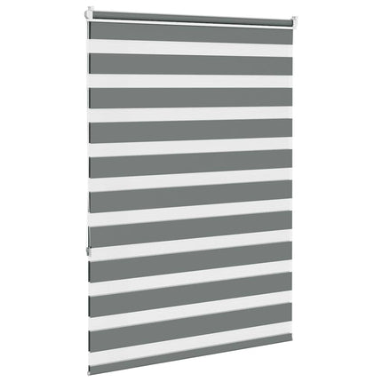 Rullgardin zebra mörkgrå 110x150 cm tyg bredd 105,9cm polyester