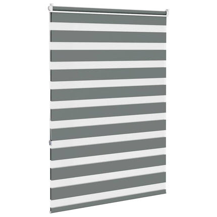Rullgardin zebra mörkgrå 115x150 cm tyg bredd 110,9cm polyester