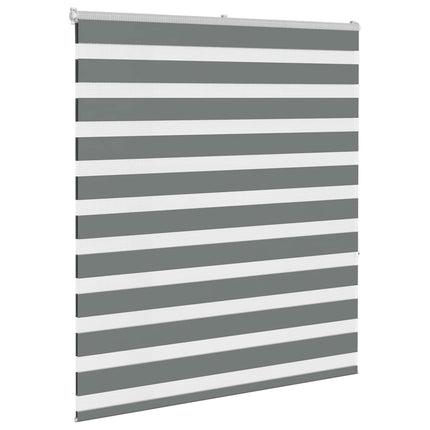 Rullgardin zebra mörkgrå 120x150 cm tyg bredd 115,9cm polyester