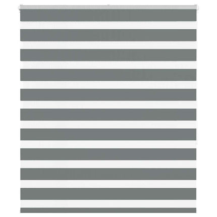 Rullgardin zebra mörkgrå 125x150 cm tyg bredd 120,9cm polyester