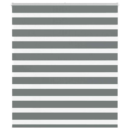 Rullgardin zebra mörkgrå 130x150 cm tyg bredd 125,9cm polyester