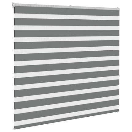 Rullgardin zebra mörkgrå 160x150 cm tyg bredd 155,9cm polyester