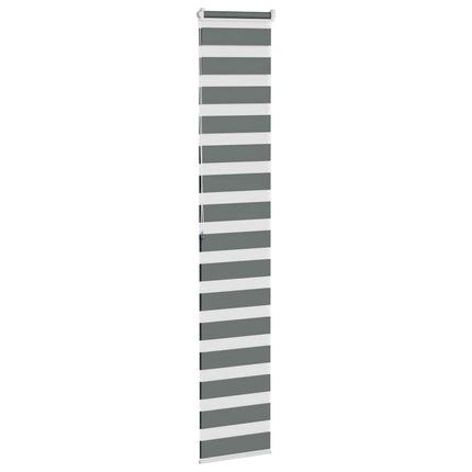 Rullgardin zebra mörkgrå 40x200 cm tyg bredd 35,9 cm polyester