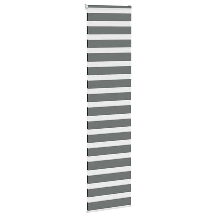 Rullgardin zebra mörkgrå 65x200 cm tyg bredd 60,9 cm polyester