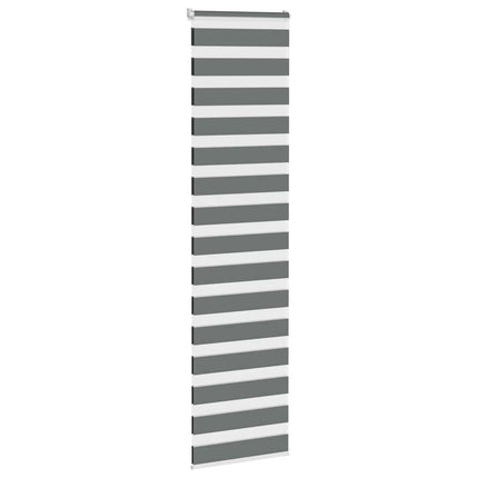 Rullgardin zebra mörkgrå 70x200 cm tyg bredd 65,9 cm polyester