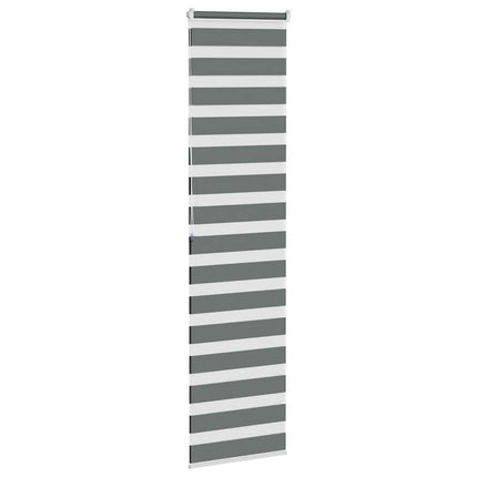 Rullgardin zebra mörkgrå 70x200 cm tyg bredd 65,9 cm polyester