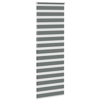 Rullgardin zebra mörkgrå 75x200 cm tyg bredd 70,9 cm polyester