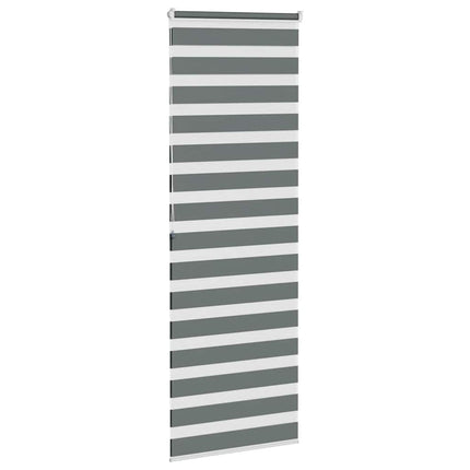 Rullgardin zebra mörkgrå 90x200 cm tyg bredd 85,9 cm polyester