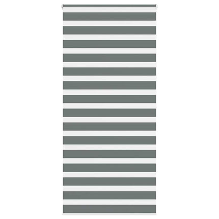 Rullgardin zebra mörkgrå 100x200 cm tyg bredd 95,9 cm polyester