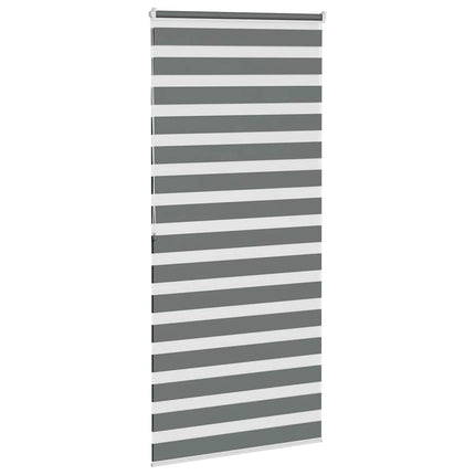 Rullgardin zebra mörkgrå 105x200 cm tyg bredd 100,9cm polyester
