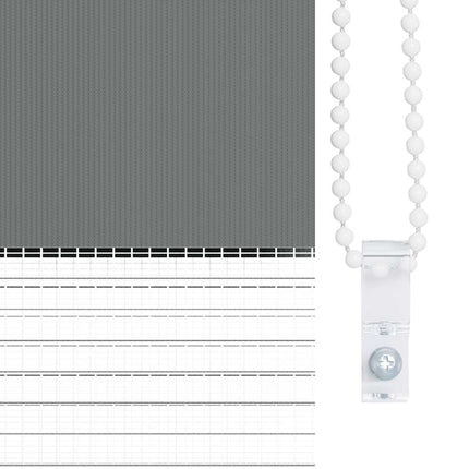 Rullgardin zebra mörkgrå 115x200 cm tyg bredd 110,9cm polyester