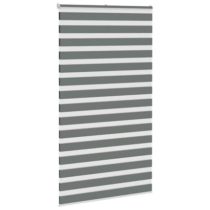 Rullgardin zebra mörkgrå 125x200 cm tyg bredd 120,9cm polyester