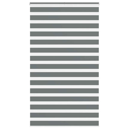 Rullgardin zebra mörkgrå 135x200 cm tyg bredd 130,9cm polyester