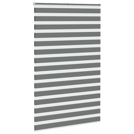 Rullgardin zebra mörkgrå 140x200 cm tyg bredd 135,9cm polyester