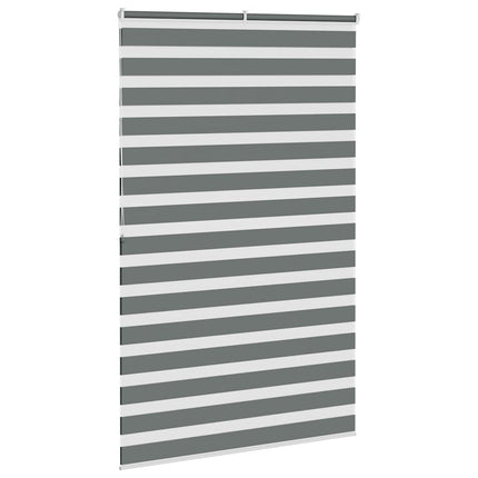 Rullgardin zebra mörkgrå 145x200 cm tyg bredd 140,9cm polyester