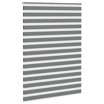 Rullgardin zebra mörkgrå 155x200 cm tyg bredd 150,9cm polyester