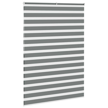 Rullgardin zebra mörkgrå 155x200 cm tyg bredd 150,9cm polyester