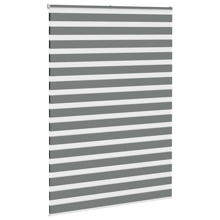 Rullgardin zebra mörkgrå 160x200 cm tyg bredd 155,9cm polyester