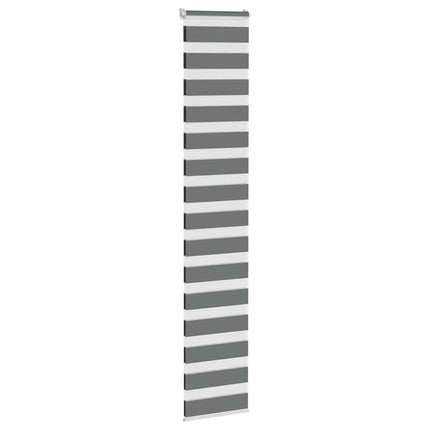 Rullgardin zebra mörkgrå 45x230 cm tyg bredd 40,9 cm polyester