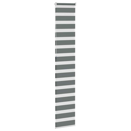 Rullgardin zebra mörkgrå 45x230 cm tyg bredd 40,9 cm polyester