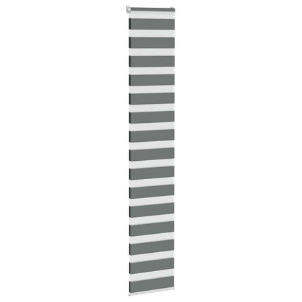 Rullgardin zebra mörkgrå 50x230 cm tyg bredd 45,9 cm polyester