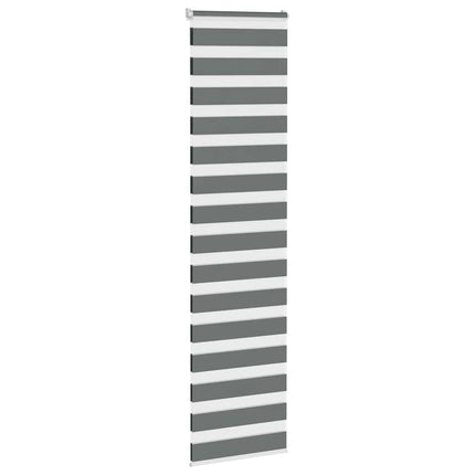 Rullgardin zebra mörkgrå 55x230 cm tyg bredd 50,9 cm polyester
