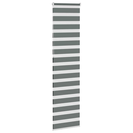 Rullgardin zebra mörkgrå 55x230 cm tyg bredd 50,9 cm polyester