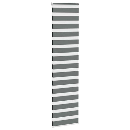 Rullgardin zebra mörkgrå 60x230 cm tyg bredd 55,9 cm polyester