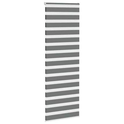 Rullgardin zebra mörkgrå 70x230 cm tyg bredd 65,9 cm polyester