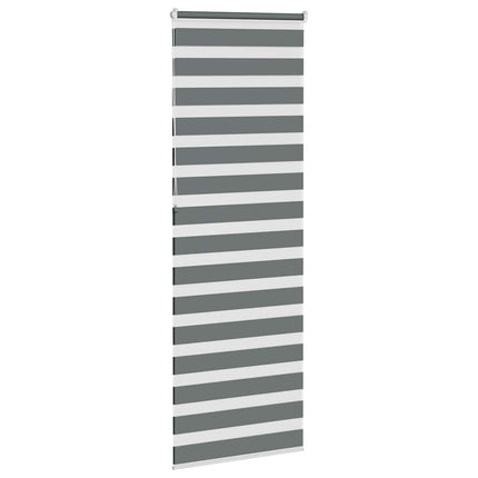 Rullgardin zebra mörkgrå 75x230 cm tyg bredd 70,9 cm polyester