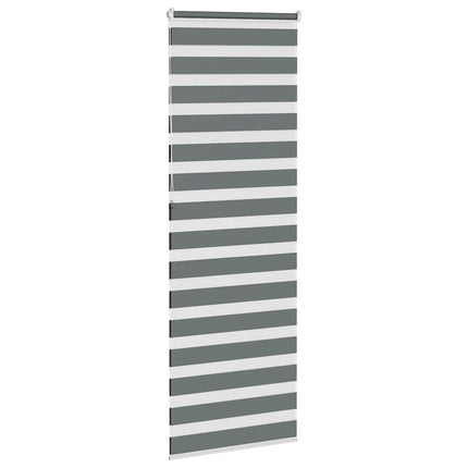 Rullgardin zebra mörkgrå 90x230 cm tyg bredd 85,9 cm polyester