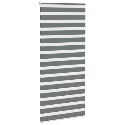 Rullgardin zebra mörkgrå 110x230 cm tyg bredd 105,9cm polyester