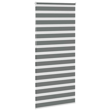 Rullgardin zebra mörkgrå 110x230 cm tyg bredd 105,9cm polyester