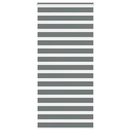 Rullgardin zebra mörkgrå 115x230 cm tyg bredd 110,9cm polyester