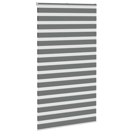 Rullgardin zebra mörkgrå 130x230 cm tyg bredd 125,9cm polyester
