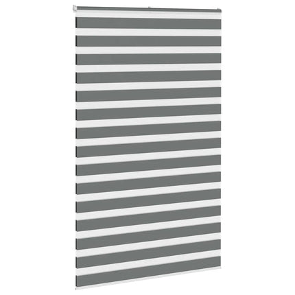 Rullgardin zebra mörkgrå 140x230 cm tyg bredd 135,9cm polyester