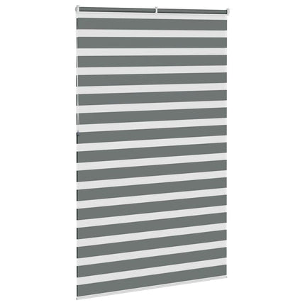 Rullgardin zebra mörkgrå 140x230 cm tyg bredd 135,9cm polyester
