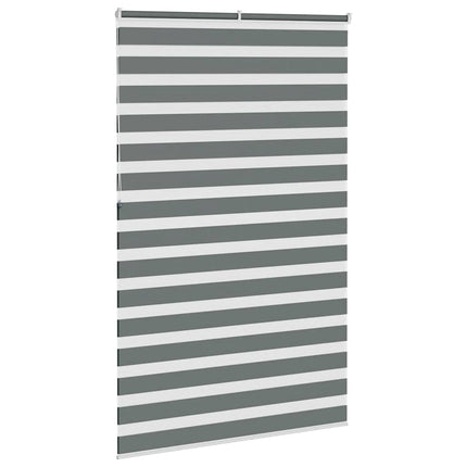 Rullgardin zebra mörkgrå 150x230 cm tyg bredd 145,9cm polyester