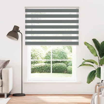 Rullgardin zebra mörkgrå 155x230 cm tyg bredd 150,9cm polyester