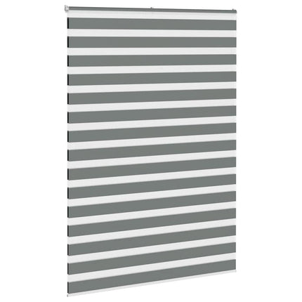 Rullgardin zebra mörkgrå 160x230 cm tyg bredd 155,9cm polyester