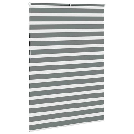 Rullgardin zebra mörkgrå 160x230 cm tyg bredd 155,9cm polyester