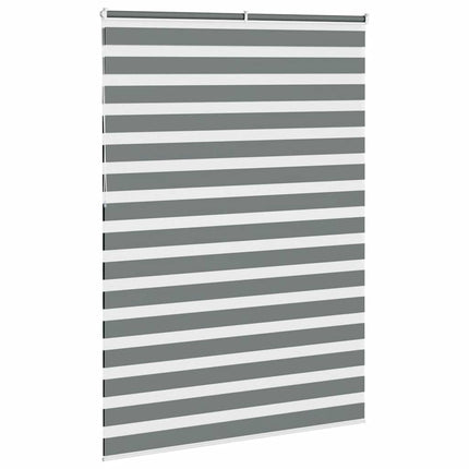 Rullgardin zebra mörkgrå 165x230 cm tyg bredd 160,9cm polyester