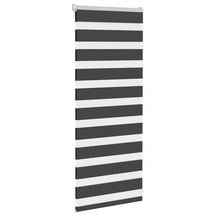 Rullgardin zebra svart 65x100 cm tyg bredd 60,9 cm polyester