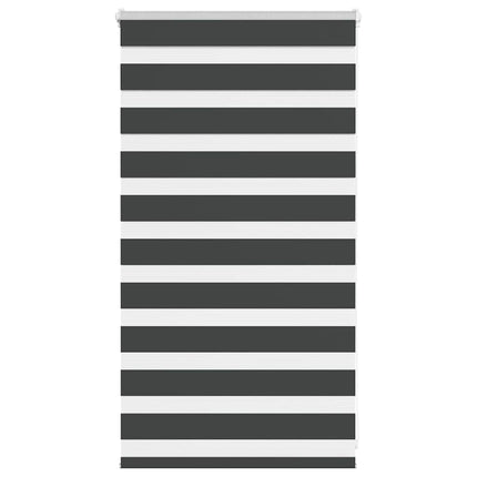 Rullgardin zebra svart 85x100 cm tyg bredd 80,9 cm polyester
