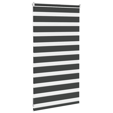 Rullgardin zebra svart 90x100 cm tyg bredd 85,9 cm polyester
