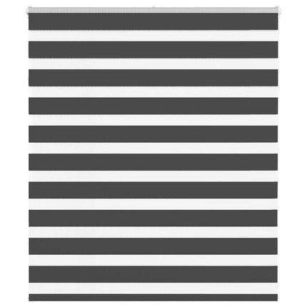 Rullgardin zebra svart 130x100 cm tyg bredd 125,9cm polyester