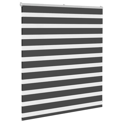 Rullgardin zebra svart 130x100 cm tyg bredd 125,9cm polyester